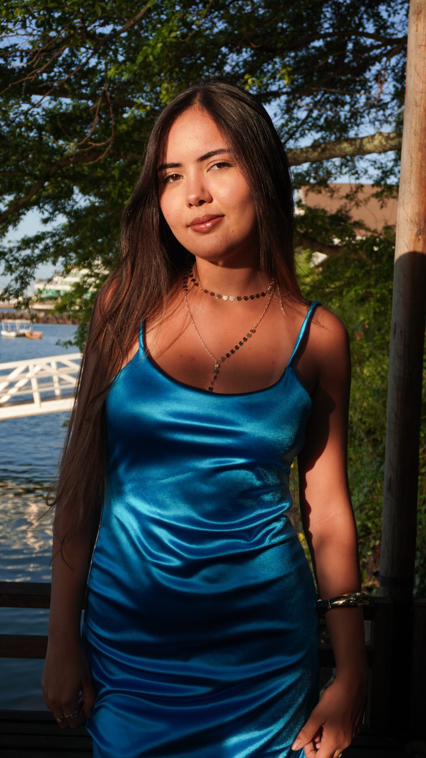 VESTIDO Destino Azul Alça