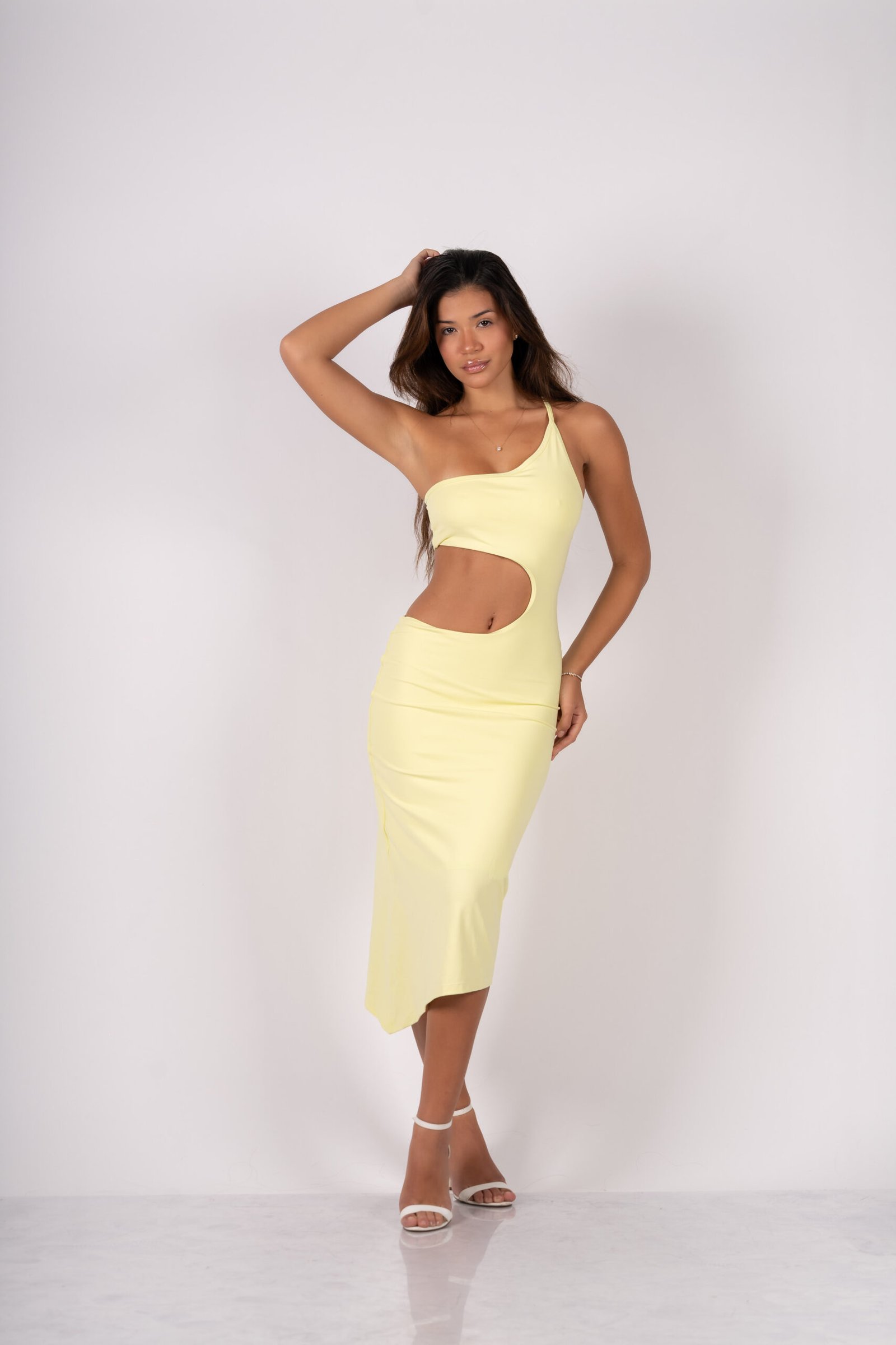 Vestido Feeling amarelo manteiga
